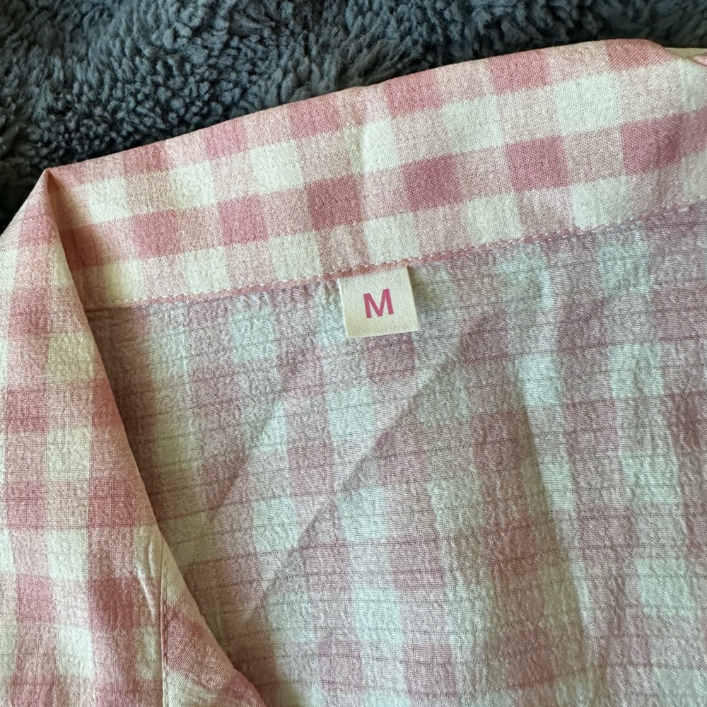 Pink Ginham Women's Pajama Set - Picture 4 of 4